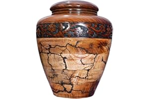 EMPORIUM CRAFTS Meilleure urne pour cendres humaines Grande urne en bois pour incinération pour adulte Boîte pour cendres Urne funéraire en bois (petite capacité jusqu'à 27,2 kg, non personnalisée)
