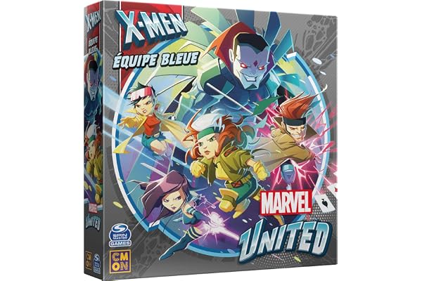 Cmon - Asmodee - Marvel United - X-Men : Equipe Bleue - Jeux de société - Jeux de Cartes - Jeu coopératif - Jeu Adulte et Enfant à partir de 14 Ans - 1 à 4 Joueurs - Version française