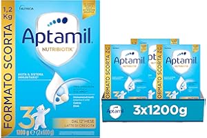 APTAMIL 3 - Latte in Polvere per Bambini dal 12° mese - 3600 grammi (3 confezioni da 1200g)