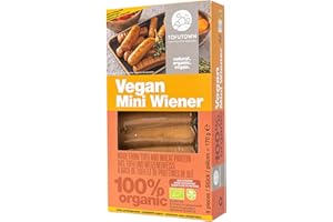 TofuTown Vegan Bio Mini Wiener (6x170g) | Natürliche & Regionale Herstellung | Hoher Proteinanteil & Leckeren Geschmack, Vegan | Ohne Künstliche Zusatzstoffe | Fleischersatz
