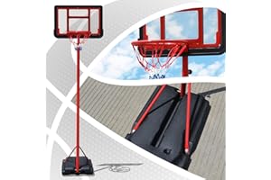 VENDOMNIA Basketballkorb Basketballständer Basketballanlage mit Ständer & Brett, höhenverstellbare Korbhöhe 115-210cm für Indoor & Outdoor