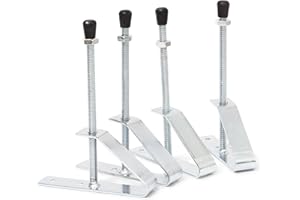 Relaxdays Car Tire Wall Bracket Set of 4 Wheel Holder Rim Rims Wall Hanging for up to 185 Width Rim Protection with Rubber Cap, Silver