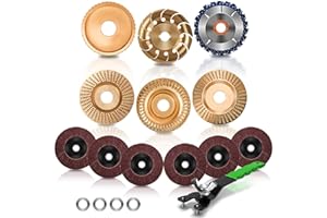 LAUYEBOHO 13 Stück Holz Schleifscheibe für Winkelschleifer,75&100 mm Holzschnitzscheibe -für 100mm or 115mm Winkelschleifer-Holzschnitzwerkzeuge, Schleifscheiben zum Formen, SchleifenundSchneiden