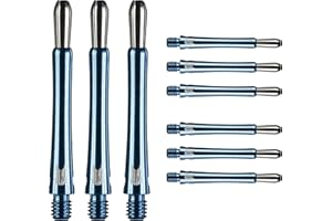 Target Darts Grip Style Aluminium Shaft - Pack of 9 | Blue/Black/Red – 3 Length Options | Professional Darts Accessories, 2BA Shaft Multipack with Rings, Dart Shaft Multipack, Dart Stems