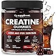 Creatine Gummies 5000mg 120ct Max Strength Muscle Growth/Recovery Supplements for Men & Women Creatine Monohydrate, B12 & L-Taurine Vegan Gym Pre Workout Chewable Gummies, 1 Month Supply (Cola)