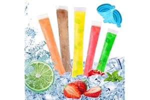 CHENYU 250 szt. jednorazowych toreb na lód z zamknięciem na zamek błyskawiczny torby na lody w dwóch różnych rozmiarach, lodowe lizaki, torby na jogurt, sok i koktajle owocowe, DIY, lizaki lodowe, 250