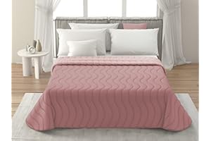 MAXIME MAISON Trapunta Matrimoniale Primaverile Double Face, Copriletto Matrimoniale Mezza Stagione Realizzato in Italia, Trapuntino Leggero Matrimoniale (100 gr/mq) in Morbida Microfibra di Alta Classe