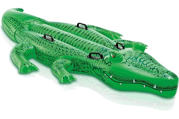 INTEX Ride-On Krokodil STOR 203x114cm (max 80kg) (från 3 år) (Giant Gator Ride-On)