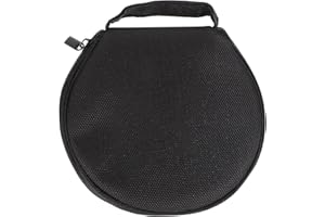 OUNONA Große Cd Aufbewahrungstasche Rund Mit Reißverschluss 6.5 Zoll Für Auto Und Zuhause Praktische Cd Speicherbox Staubschutz