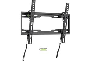 USX-MOUNT TV Wandhalterung Neigbar, Fernseher Wandhalterung Ultraslim für 26-60 Zoll Flach & Curved LED, LCD, OLED, Plasma TVs bis zu 45kg mit Max VESA 400x400mm, Universal TV Halterung kippbar