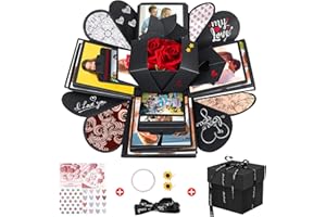 Baozun Boîte à Surprise, Créatif de Cadeau Explosion Box DIY Scrapbooking Album Photo Cadeau pour Meilleure Amie Femme Anniversaire Saint Valentin