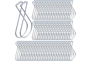 DAQIEPIN Lot de 30 crochets de plafond en acier à ressort en forme de 8 - pour plafond suspendu, plafond en treillis, faux-plafond - convient pour Noël, bureau, décoration d'intérieur