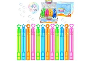 YEAHBOOM Set di 48 mini bolle di sapone per bambini, bastoncini di bolle di sapone, bastoncini di bolle, regali di nozze, bolle multicolori, kit di bolle di sapone, giocattoli a bolle