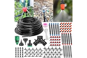 INSOMA Water Irrigation System Kit, 132FT/40M DIY Automatic Watering System for Plants, Garden Watering Systems with Distribution Hose, Drip Feeders for Outdoor Greenhouse Patio