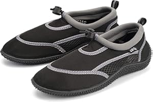 Urban Beach Kids Aqua Surf Wetsuit Shoes for Boys and Girls, Beach Swimming Water Socks with Adjustable Fastener