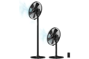 Cecotec Stand- und Tischventilator EnergySilence 555 2in1 Smart XL, 55 W, 40 cm Durchmesser, 5 Klingen, Kupfermotor, Fernbedienung, 3 Modi und 3 Geschwindigkeiten, 7-Stunden-Timer und Oszillation