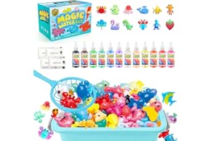MOMSIV Aqua Gelz Set magico fai da te 3D gel d'acqua giocattolo regalo a partire dai 4 5 6 7 anni per ragazze, kit creativo Magic Water Elf Toy Kit con 12 colori e 12 forme per bambini