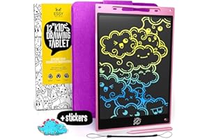 Essy Kids 12 Pulgadas Pizarra Magica Infantil Tableta Escritura Niños Pizarra Magnetica Infantil Tablet para Dibujar Tableta de Dibujo Tableta Escritura LCD Pizarra Electrónica
