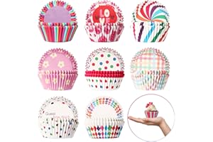 WECUTE Papel Magdalenas 400 Piezas, Tazas de Papel de Pastel a Prueba de Grasa De Muffin, Moldes de papel para magdalenas, Cafeterías, Pastelerías, Bodas, Cumpleaños