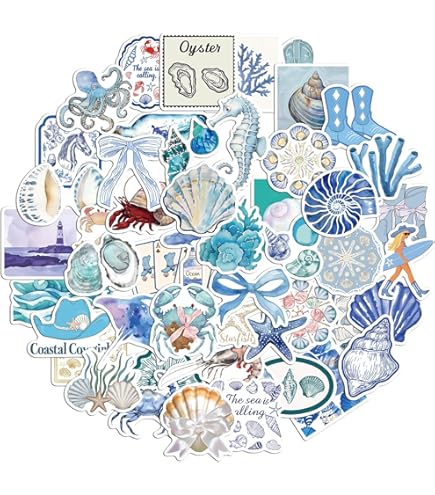 A5 Aufkleberbogen 'Filey' – Vinyl-Aufkleber Mit Britischem Küstenmotiv, Glänzend, 100 Mikron, Ideal Für Scrapbooking & Dekoration