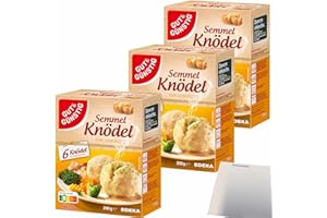 Gut&Günstig Semmelknödel im Kochbeutel 18 Knödel 3er Pack (3x200g Packung) + usy Block