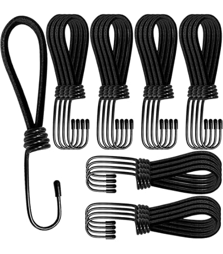 CORDONS ÉLASTIQUES DE 6 Pièces Avec Crochets Ceintures De Fixation De Tente EUR 38,38 - FR