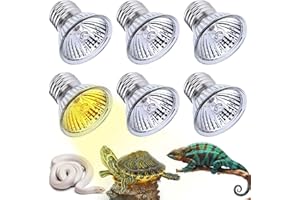 GBKDQQ 6 pezzi Lampada termica a forma di tartaruga, E27, 25 W, dimmerabile, 220 V, UVA, UVB, per terrario, riscaldamento, per rettili, lucertole, tartarughe, serpenti