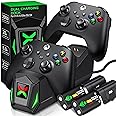 HEYLICOOL Controller Charger for Xbox Series X|S/One With 2 x 2000mWh Rechargeable Battery Packs, Charging Dock, Dual Station