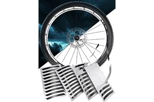 REFLECTO Stickers réfléchissants pour vélo - pour jantes de 27,5/28/29 pouces - haut de gamme/robuste/fabriqué à partir de film réfléchissant 3M - noir - réflexion blanche - lot de 40