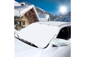 Wrymish Frontscheibe Sonnenschutz, Dicke Frontscheibenabdeckung mit 9 Magnet, Sonnenschutz Auto Frontscheibe, Hitzeschutz Auto für die meisten Autos