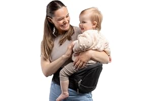 Porte-bébé 4-en-1 Beco Gemini Hip Seat avec écharpe réglable, de la naissance à la petite enfance (0–36 mois / 3,2–14,9 kg) – Noir