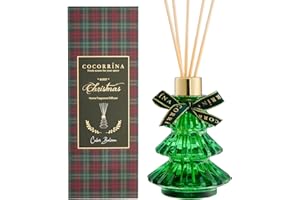 ‎COCORRÍNA COCORRÍNA Weihnachten Raumduft mit 8 Duftstäbchen 170ml, Cedar Balsam, Langanhaltend, Home Duft ätherisches Öl Reed Diffusor für Badezimmer Regal Dekoration