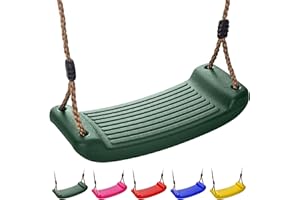 CHILDWOOD PLAY Kids Garden Swing Seat Replacement - Childrens Replacement Swing Seat with Adjustable Rope - Weather Resistant Plastic Outdoor Playground Accessory or Climbing Frame Accessories