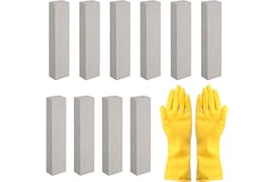 PROTA 8 Stück Cleaning Bimsstein WC, Bimsstein Reinigungsstein Urinsteinentferner Putzstein Reinigungsblock Grill mit Handschuhen zum Reinigen für Toilette Grill Bad Waschbecken Dusche