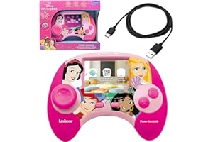 Lexibook, Disney Princesses, Power Console®, Console de Jeux éducative bilingue Français/Anglais avec 100 activités, JCG100DPi1