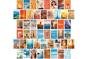 ‎JIUZCARE jiuzcare Postkarten Set 50 Stück Motivationskarten Landschaften Leben Momente mit Sprüchen mit Lebensweisheiten Postkarten Set Vintage Gefühlskarten für Büro mit Kasten & 120 Doppelseitige, M9027