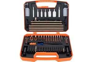 BOOSTEADY Gun Cleaning Kit Kit Universale per la Pulizia delle Armi per Pistole, Fucili, Kit Pulizia Pistola dei Fucili Adatto per tutti i Calibri con Valigetta