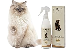 101 LOVE FOR PET Natural Detangling Spray for Cats, 250 ml - Loosens and Softens Knots - Does not require rinsing - Grooming Spray and Hair Detangler Conditioner - Suitable for all coat types, Linea 101