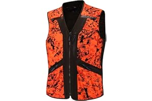 Full mundur Chaleco de caza ligero de seguridad para adultos unisex, color naranja camuflaje Blaze