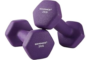 ‎SONGMICS SONGMICS Hantle,zestaw hantli, hantle sześciokątne, powłoka neoprenowa, trening siłowy, trening fitness, do domu