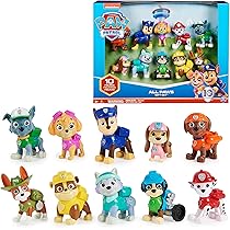Pack De 7 Coches Pup Squad Racers – Patrulla Canina: Chase, Marshall, Skye, Rubble, Rocky, Zuma Y Roxi – Regalo Para Niños +3 Años