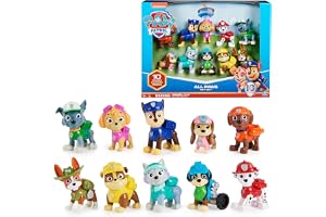 Paw Patrol, 10- årsjubileum, action pack med valpar, presentset med 10 hundfigurer att samla, leksaksfigurer, från 3 år