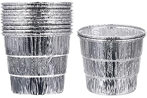 BESTONZON - Secchio per griglia, 12 pezzi, in alluminio, per griglia, 12 x 10,5 cm