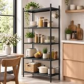 Coverzone 5 Raflı &Ccedil;ok Ama&ccedil;lı Tekerlekli Metal Depolama Organizer Rafı | Al&uuml;minyum Alaşım G&ouml;vde, Ayarlanabilir Raf Aralığı, Ki