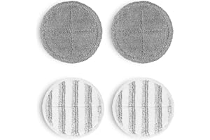 Chiffons de rechange pour AlfaBot WS-24, 2 tampons gris pour nettoyage quotidien des sols, 2 tampons blancs pour un nettoyage en profondeur