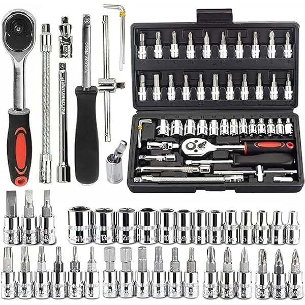 9 Piece 1/2" Drive Impact Socket Set, 5.1in Integrated Long Metric Deep Socket Set, Lug Nut Socket 6-Point, Non-Marring Thin Wall Wheel Protector Nut Socket, 7-15mm, Cr-V - View #4
