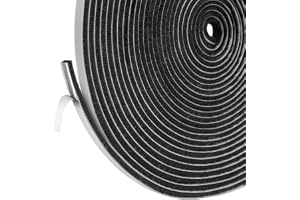 Inwee självhäftande dörr- och fönsterborsttätning, 12 m (L) x 9 mm (B) x 5 mm (T), dragstopper för dörrar, borsttätning för s