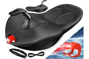 ‎KESSER KESSER® Bob Schneebob Alpina Mit LED Licht inkl. Zugseil Schlitten Rodelschlitten Kinderschlitten Zipfelbob Kunststoffrodel Stabil für Kinder & Erwachsene Schneesport Winter Sports ZIPFEL Schlitten