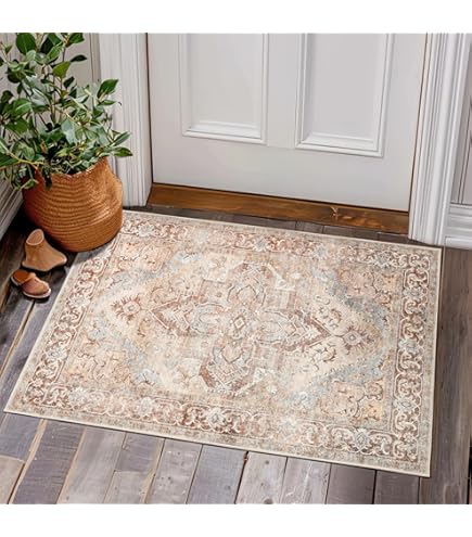 Wasbare Deurmat Binnen - Welcome - Anti-slip & Absorberend, Voor Hal Of Entree Rood 40x60 Cm