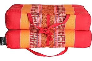 ANADEO YOGAPRODUCTS FOLDABLE - Coussin de Yoga et de Méditation Dépliant Zafu - Modulable - Kapok 100% Naturel et Recyclable - Ferme et Robuste - Confort et Stabilité